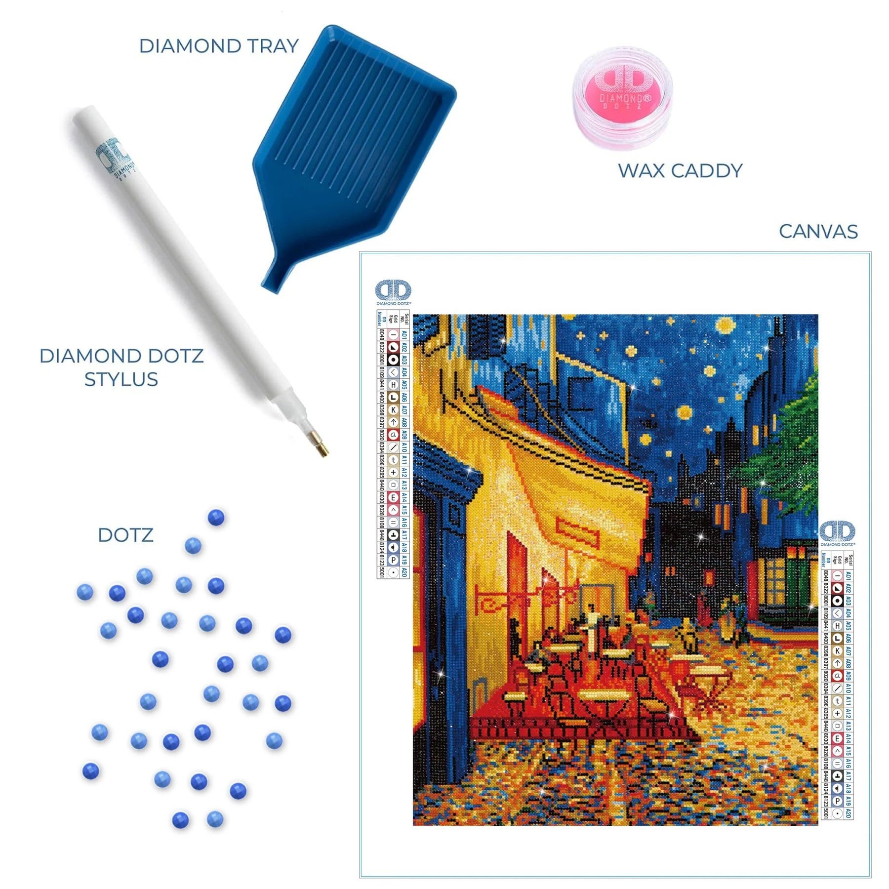 Diamond Dotz Elmas Mozaik Tablo Van Gogh Gece Kahvesi – 52 x 42 cm
