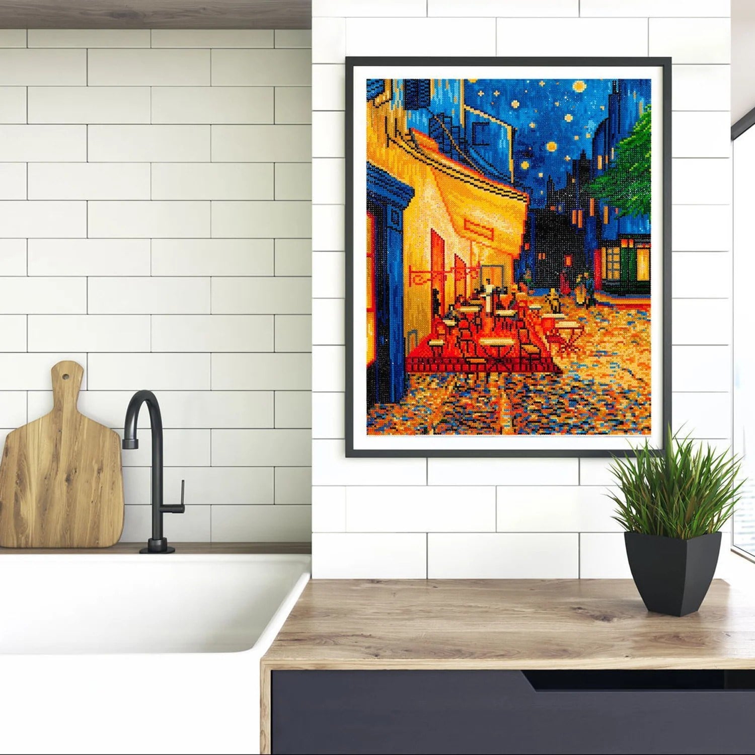 Diamond Dotz Elmas Mozaik Tablo Van Gogh Gece Kahvesi – 52 x 42 cm