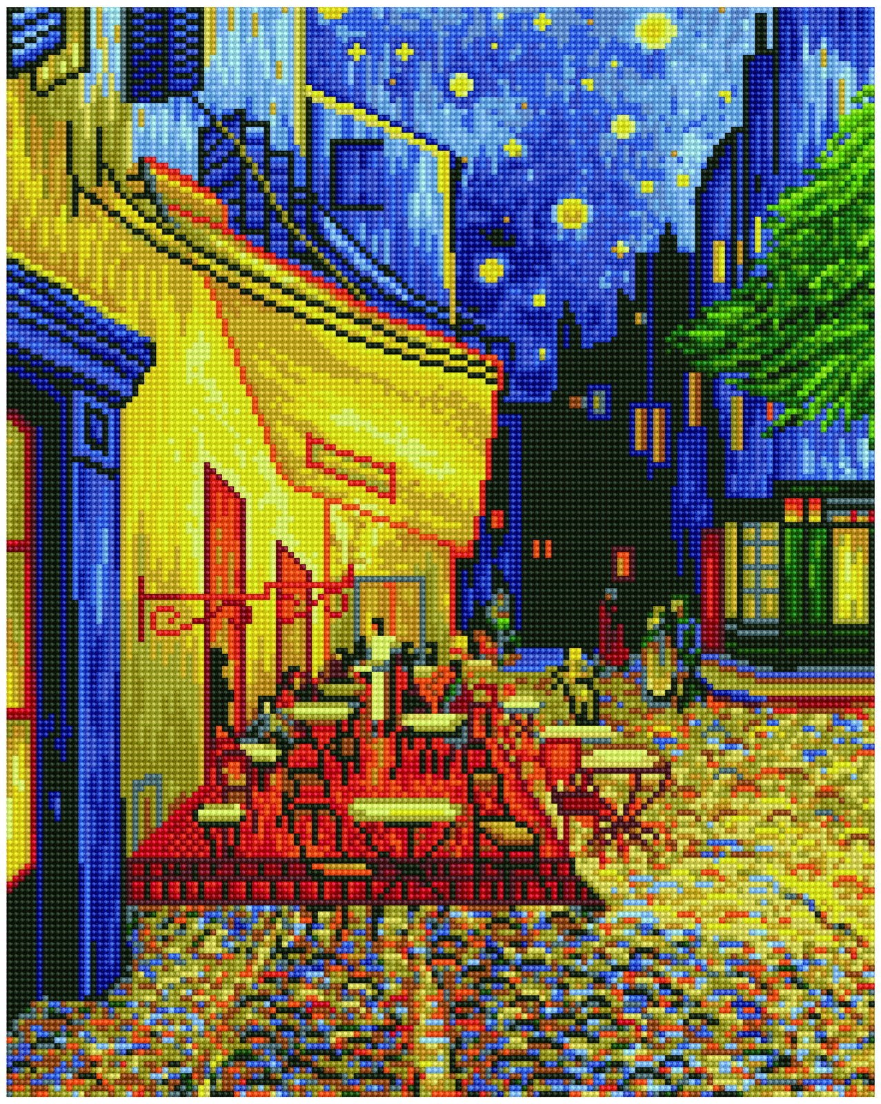 Diamond Dotz Elmas Mozaik Tablo Van Gogh Gece Kahvesi – 52 x 42 cm