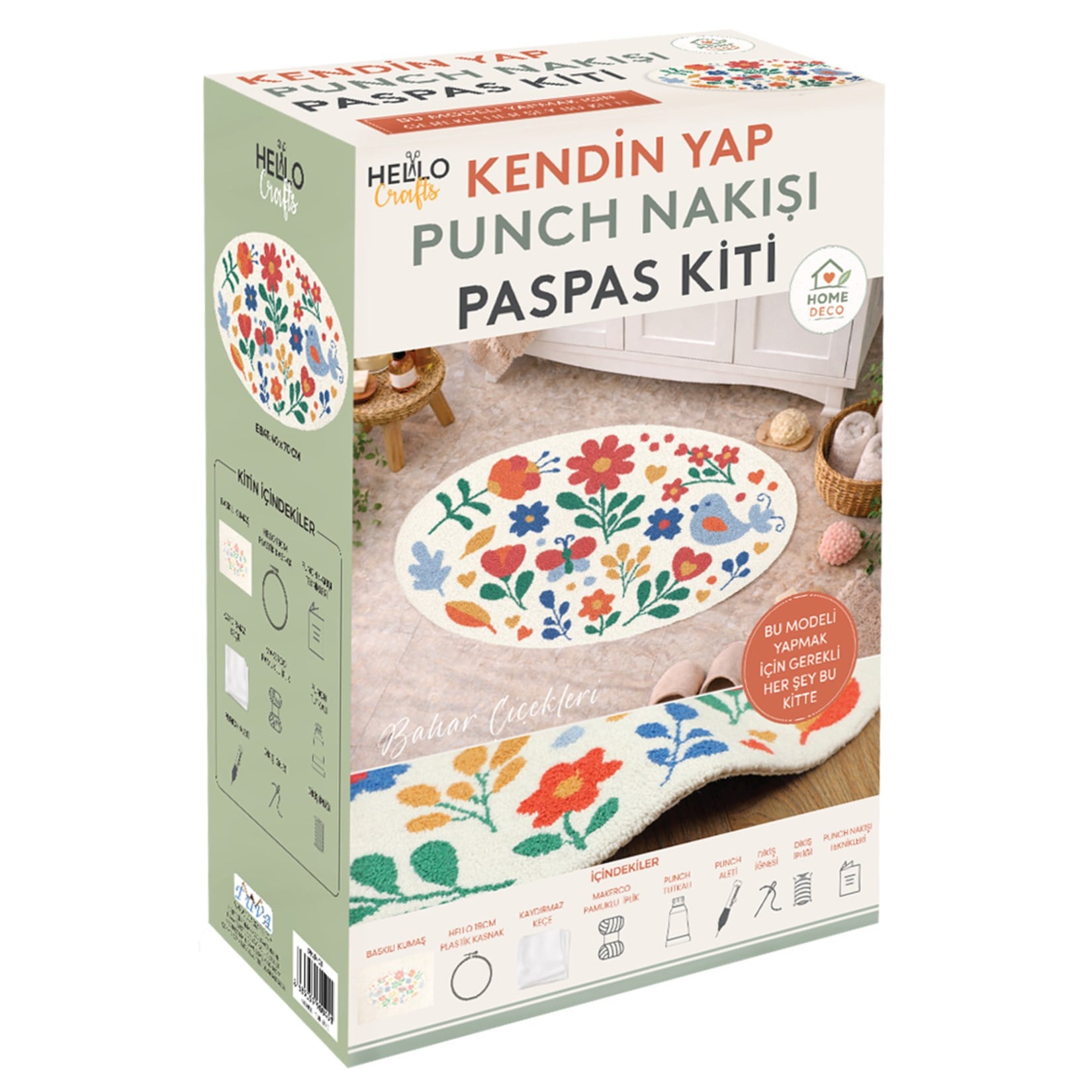 Hello Crafts Punch Paspas Kiti, Kendin Yap Punch Seti, Bahar Çiçekleri