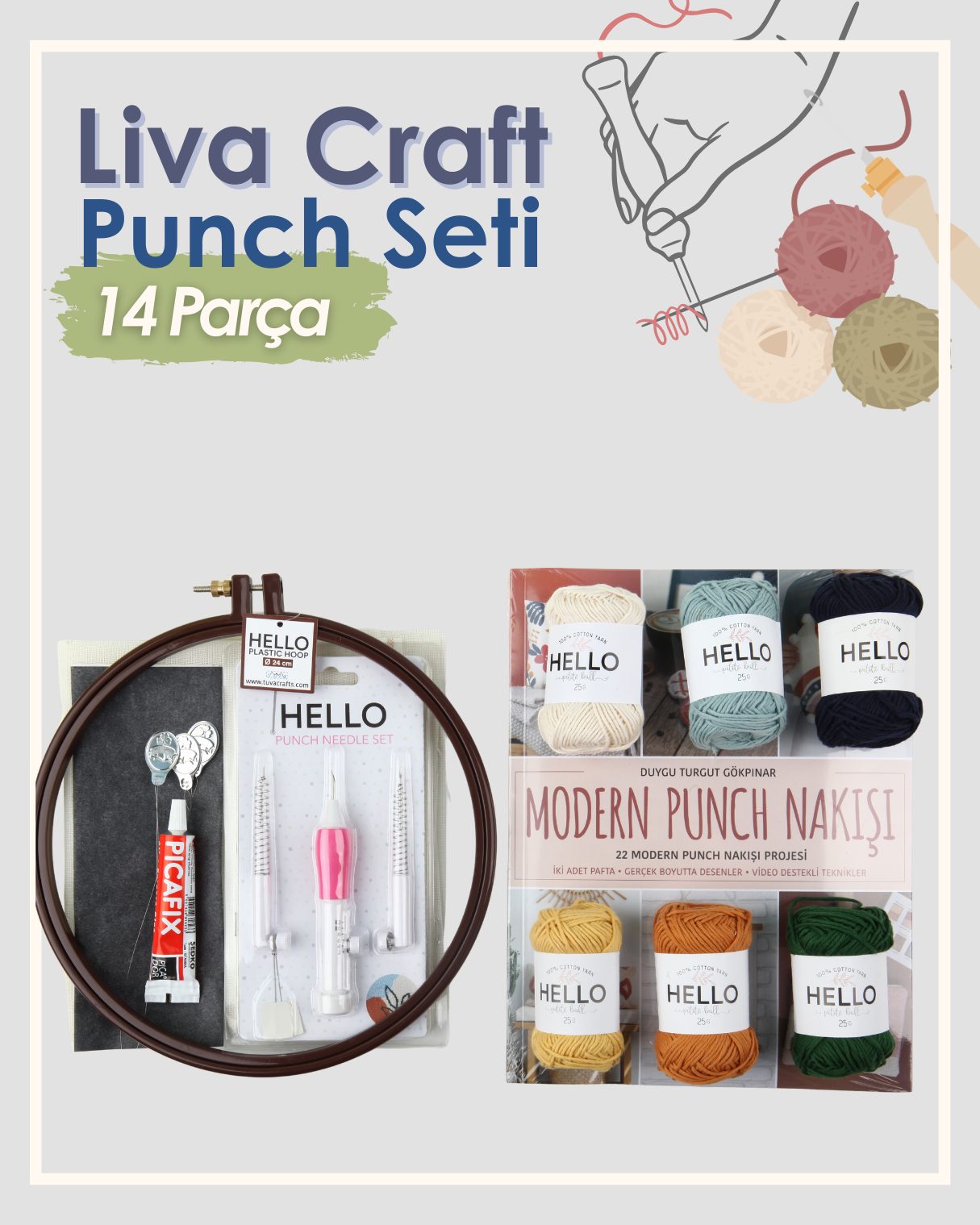Liva Craft Punch Seti Nazende Kumaşlı