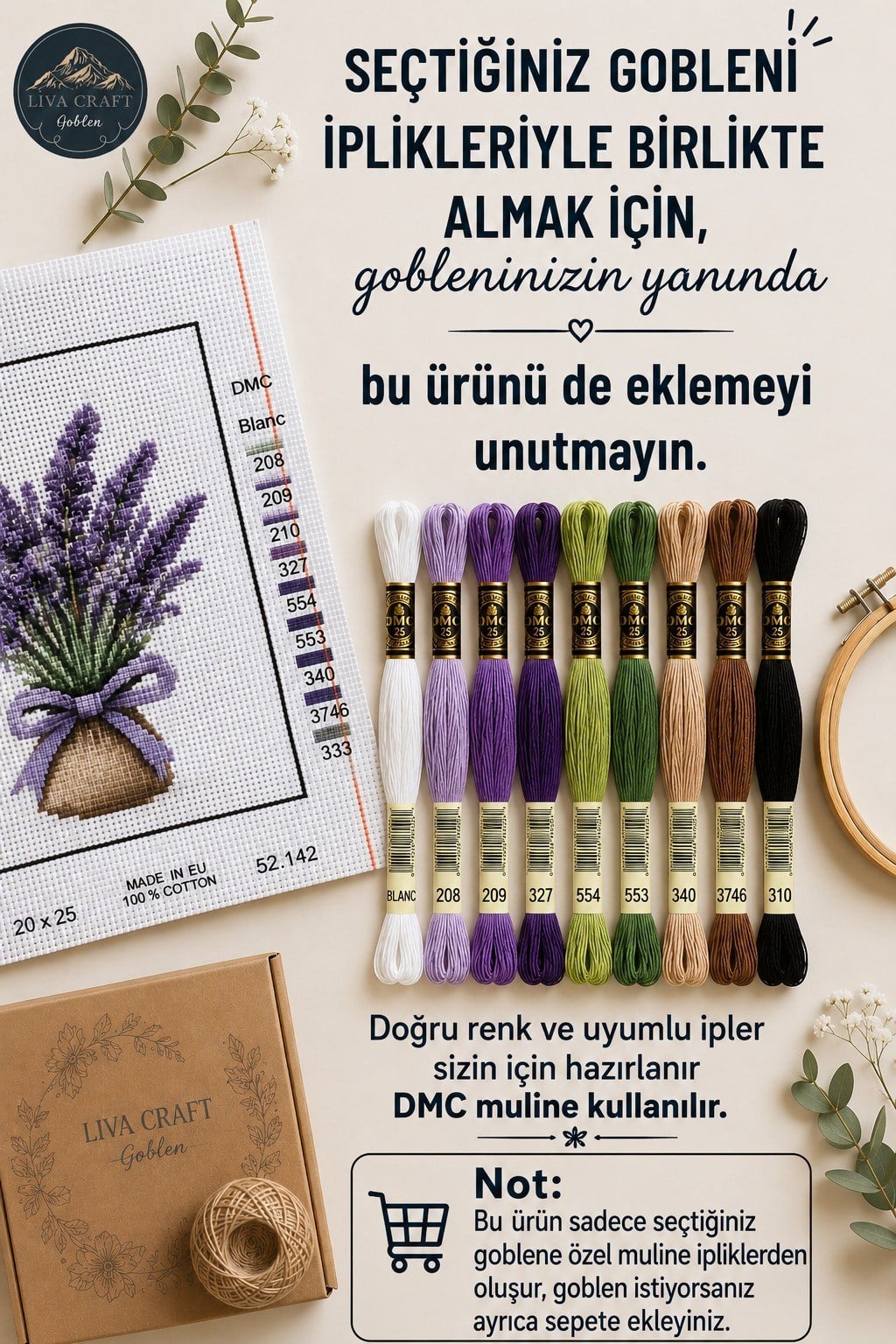 MARGOT 25x60 GOBLEN YAN ÜRÜNÜ 28 adet DMC muline