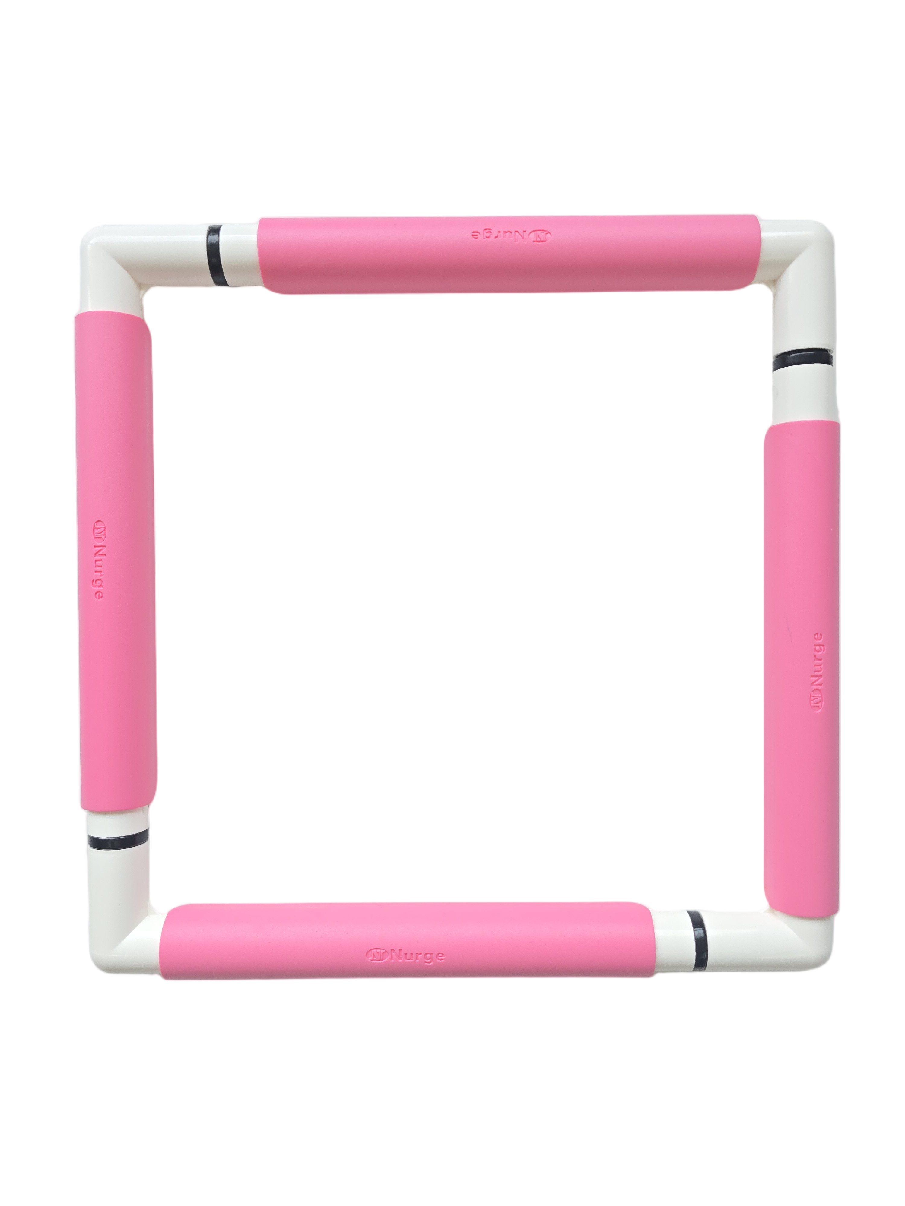Nurge 29X29 cm Klipsli Nakış Kasnağı, Boru Kasnak Pembe