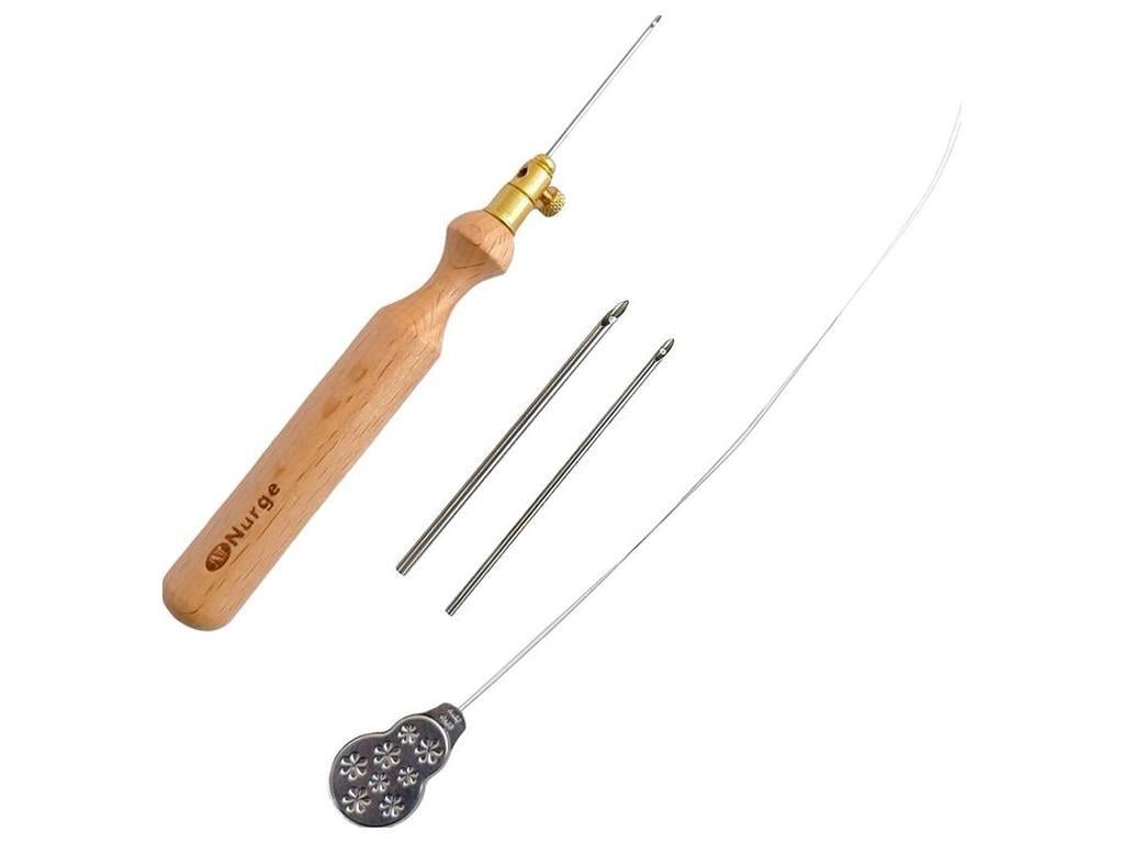Nurge Punch İğnesi, 3 İğneli, Ahşap Saplı, 1.Kalite