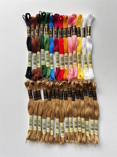 25x100 cm Kelebek ve Çiçek Desenli DMC Muline İplikli Goblen Kiti