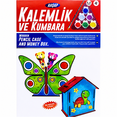 Ahşap Kalemlik Ve Kumbara Maketi