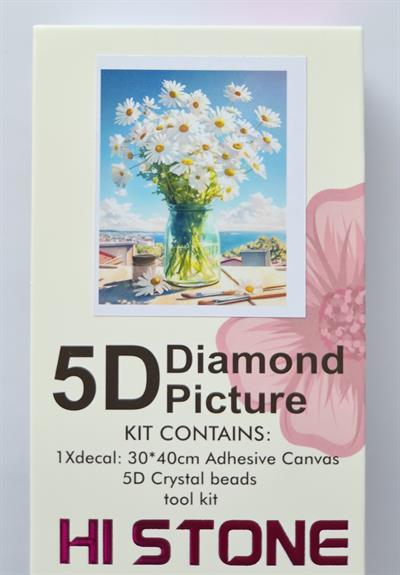 Boncuk İşleme Kiti  30 x40 Papatya 