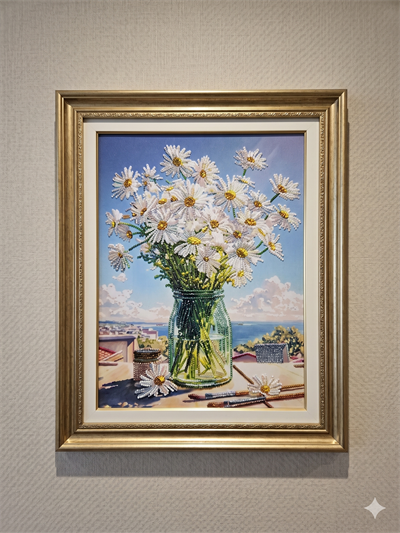 Boncuk İşleme Kiti  30 x40 Papatya 