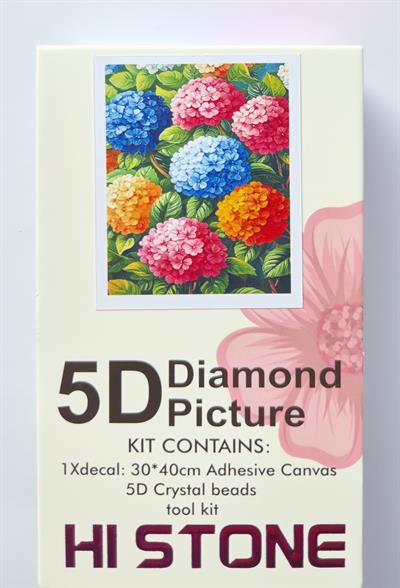 Boncuk İşleme Kiti  30 x40 Renkli Ortanca