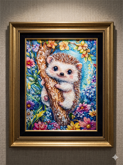 Boncuk İşleme Kiti  30 x40 Sevimli Kirpi