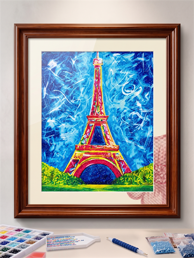 Boncuk İşleme Kiti 50 x 40 Eyfel Kulesi