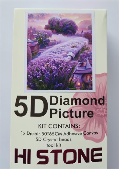 Boncuk İşleme Kiti 50 x 65 Mor Manzara