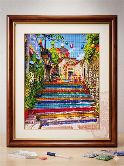 Boncuk İşleme Kiti 50 x 65 Renkli Sokak