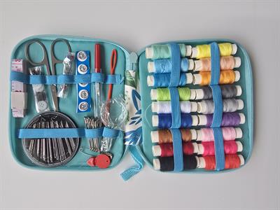 ÇANTALI DİKİŞ SETİ - YAPRAK DESENLİ