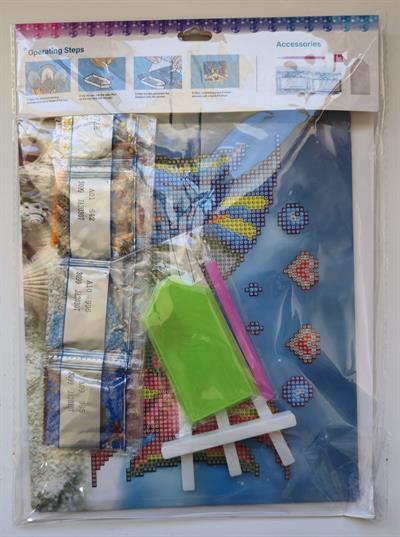CARDBOARD BONCUK İŞLEME KİTİ - BALIK 21 X 25 CM