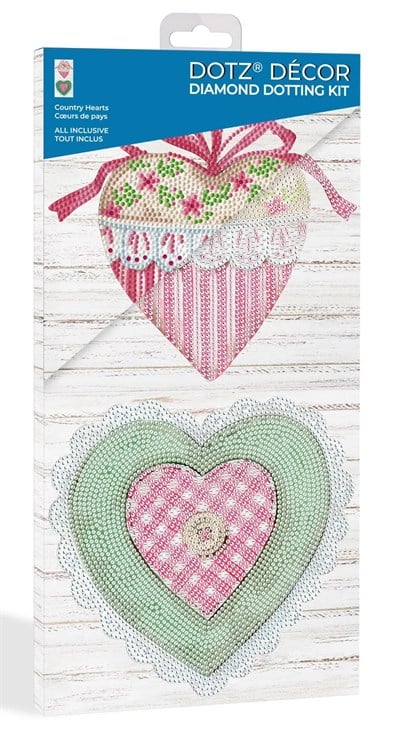 Diamond Dotz Elmas Mozaik Tablo Işıldayan Kalpler – 20 x 40 cm