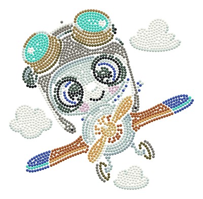 Diamond Dotz Elmas Mozaik Tablo Uçan Koala – 22 x 22 cm