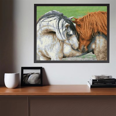Elmas Mozaik Tablo Atlar – 62 x 45 cm