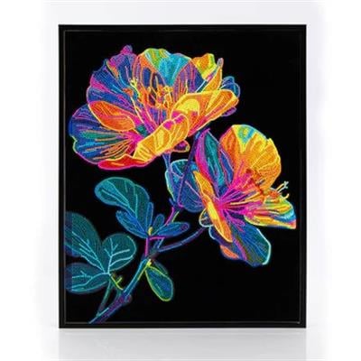 Diamond Dotz Neon Çiçek Grubu - 36x46 cm