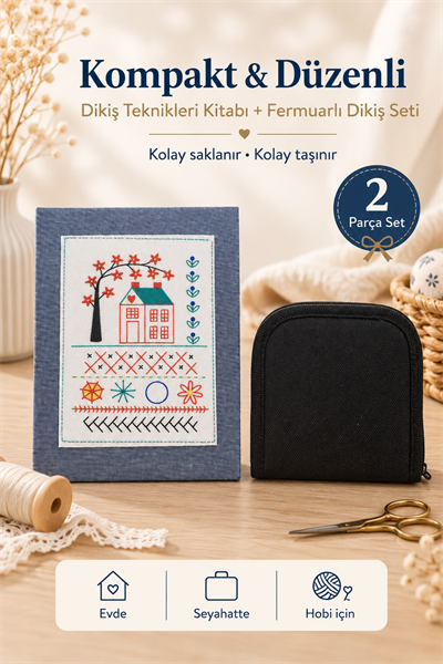Dikiş Kitabı, Kumaş Kitap ve Çantalı Dikiş Seti