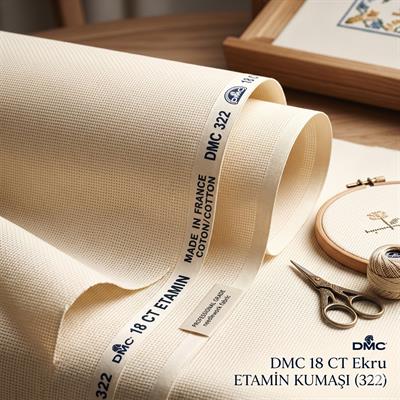 DMC 18 CT Ekru Etamin Kumaşı (322)