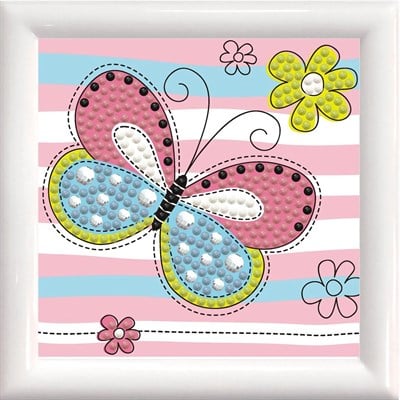 Elmas Mozaik Tablo 10.2 cm x 10.2 cm Paten Ayakkabı Boncuk Yapıştırma Kiti - Çerçeveli