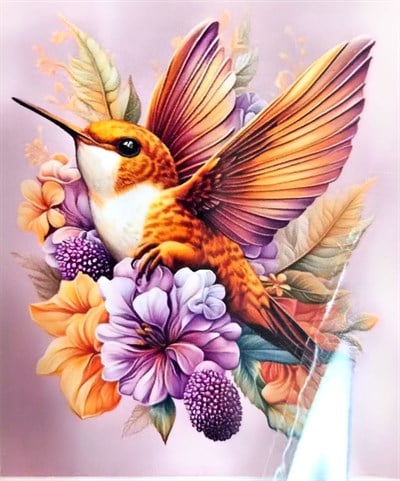Elmas Mozaik Tablo, 50x40cm Sinek Kuşu Boncuk Yapıştırma Kiti 