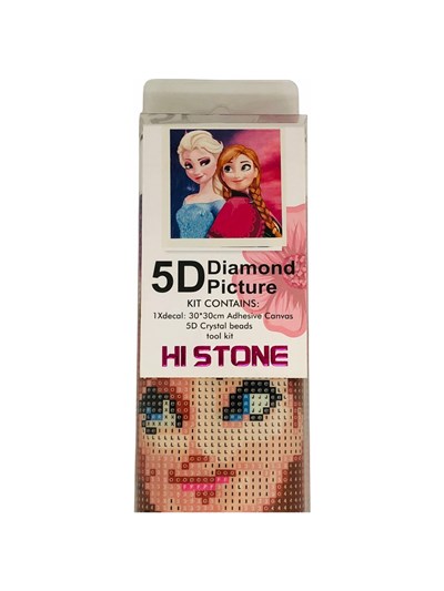 Elmas Mozaik Tablo, Elmas Puzzle Kiti Elsa ve Anna 30x30cm 