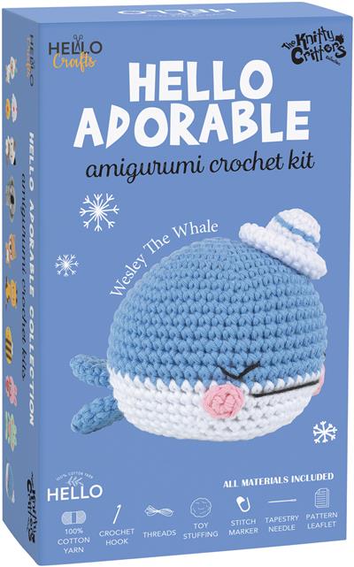 HELLO ADORABLE AMİGURUMİ KİTİ BALİNA 8 CM