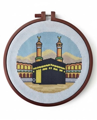 Kanaviçe Başlangıç Seti, Baskılı Etamin Kiti - Kabe
