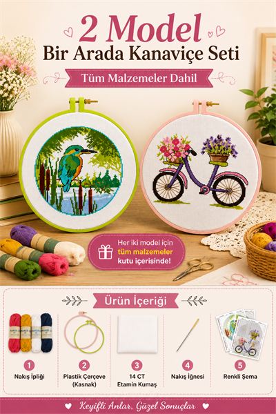 Kanaviçe kiti 2li set