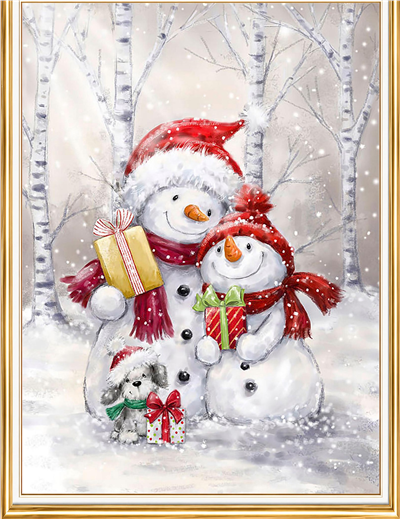 Elmas Boyama Puzzle Kit, Kardan Adam Ailesi 30x40 cm Mozaik