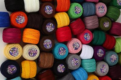 Leylak Koton Perle Beyaz-Siyah Set 10 Adet