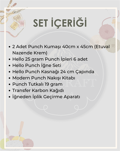 Liva Craft Punch Seti Nazende Kumaşlı