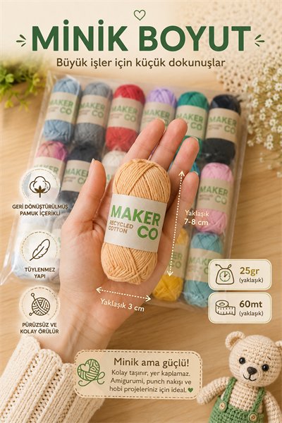 Makerco Örgü İpi Seti 18li