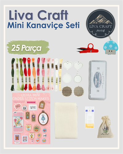 Mini Kanaviçe Seti - Ultra Mini Cross Stitch Makes Kitabı