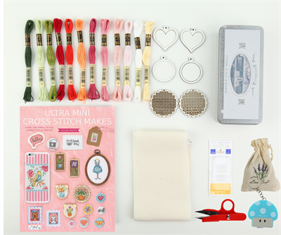 Mini Kanaviçe Seti - Ultra Mini Cross Stitch Makes Kitabı