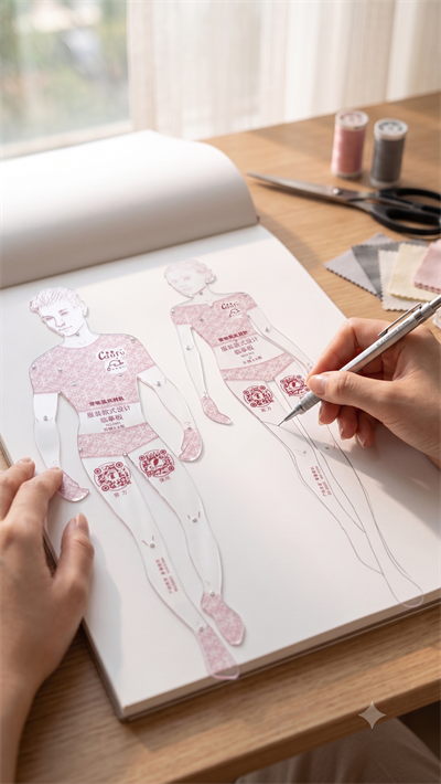 Moda Tasarım Kroki Şablonu Seti - Kadın ve Erkek İnsan Figürü