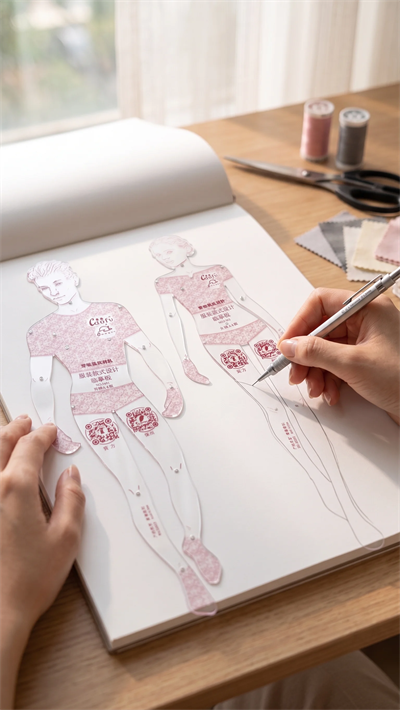Moda Tasarım Kroki Şablonu Seti - Kadın ve Erkek İnsan Figürü