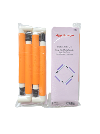 NURGE 21X21 CM KLİPSLİ NAKIŞ KASNAĞI TURUNCU