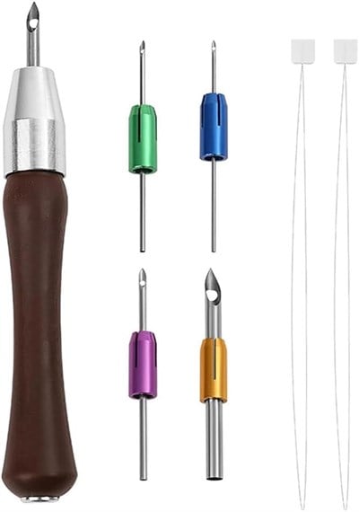 Punch İğnesi Seti, 5 İğneli, Silikon Saplı Premium Punch İğnesi 1. Kalite 