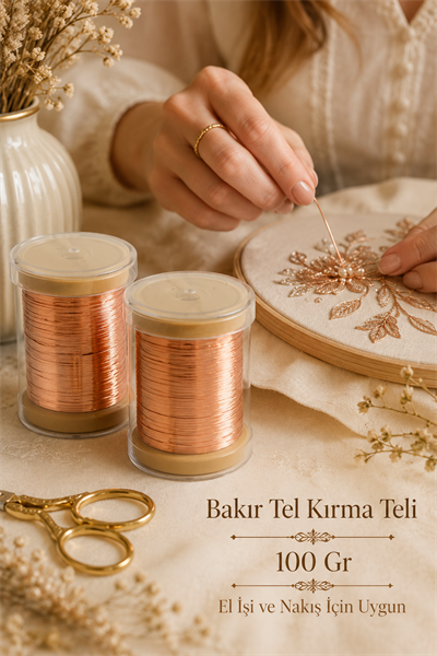 TAÇ TEL KIRMA TELİ, BAKIR, 100GR