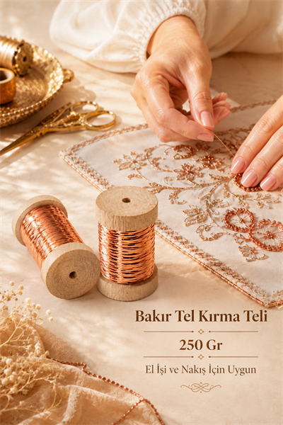 TAÇ TEL KIRMA TELİ, BAKIR, 250GR