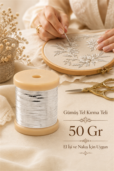 TAÇ TEL KIRMA TELİ, GÜMÜŞ, 35mt