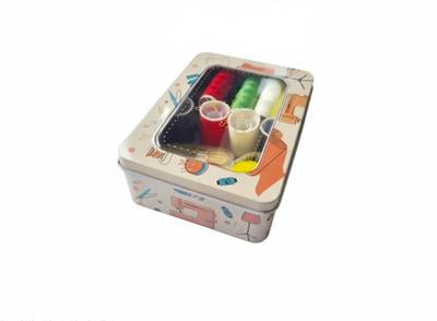 Taşınabilir Mini Dikiş Seti – Metal Kutulu Pratik Tamir Kiti-SARI