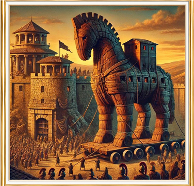 Elmas Boyama Puzzle Kit, Truva Atı 30x30 cm Mozaik
