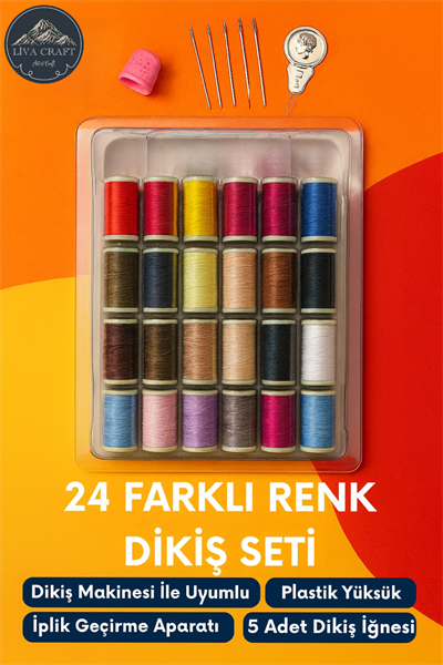 Tuva 24lü Dikiş Seti