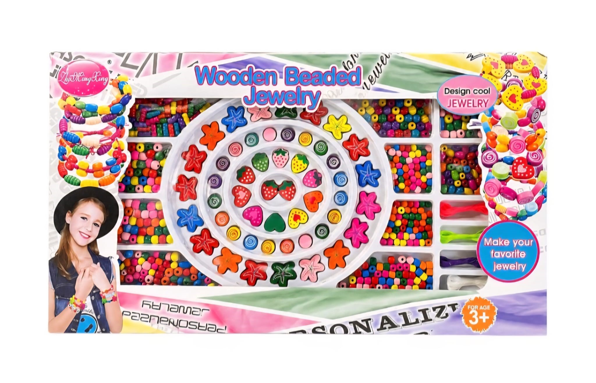 Ahşap Boncuk Bileklik Seti, Pro Set 3+ Yaş
