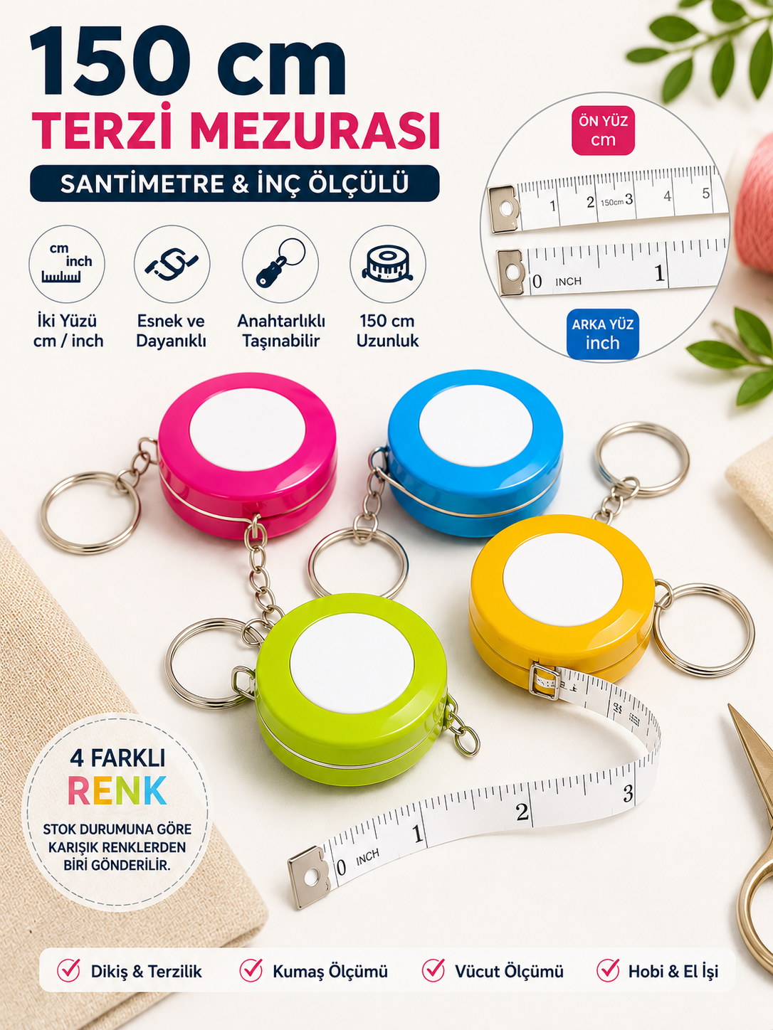 Anahtarlıklı Terzi Mezurası