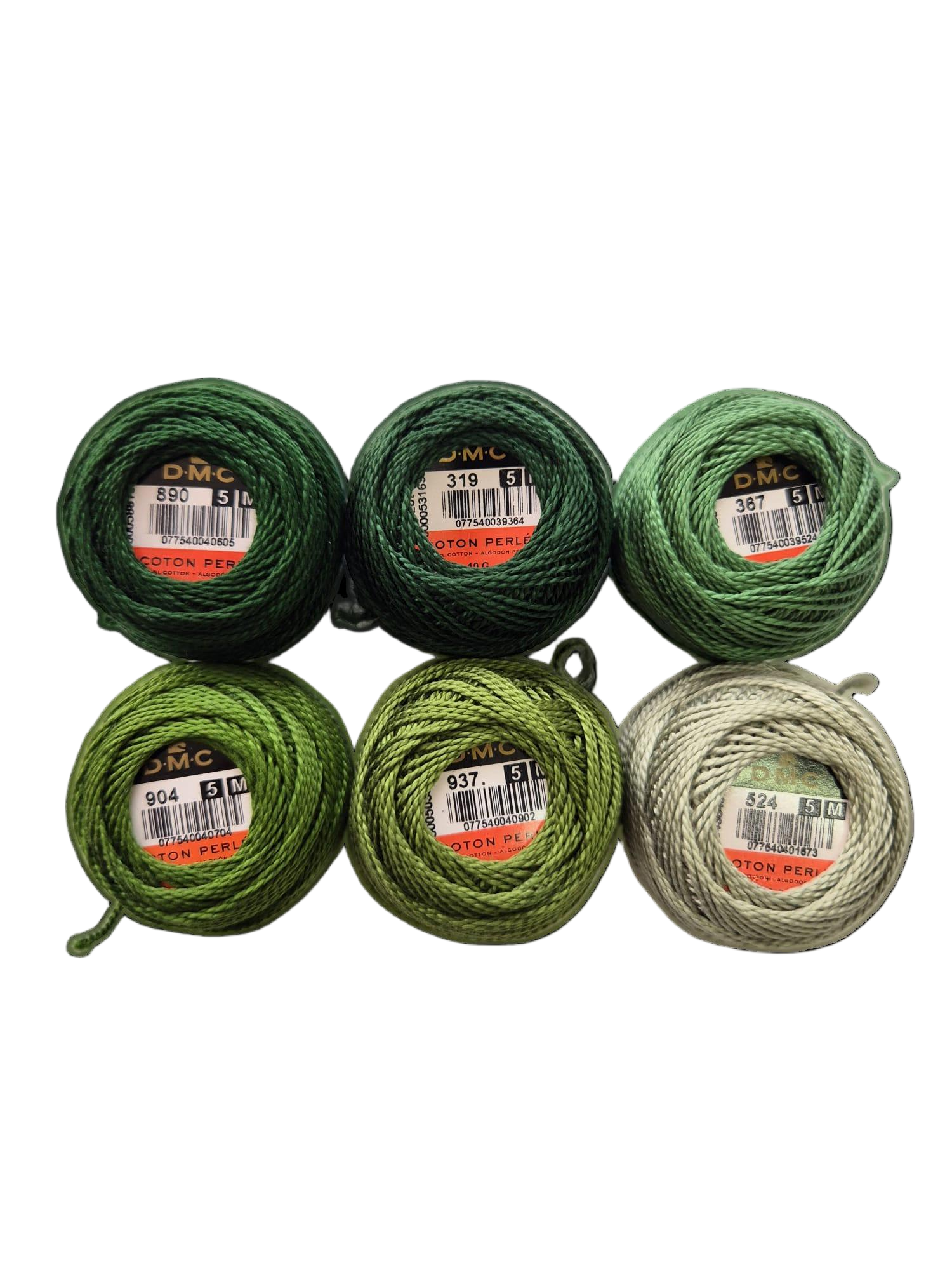 DMC KOTON PERLE 5 NUMARA - YEŞİL TONLARI SET